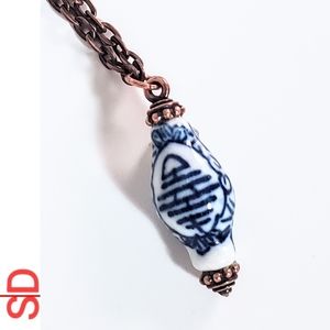 Porcelain Baroque Pendant (No chain)
